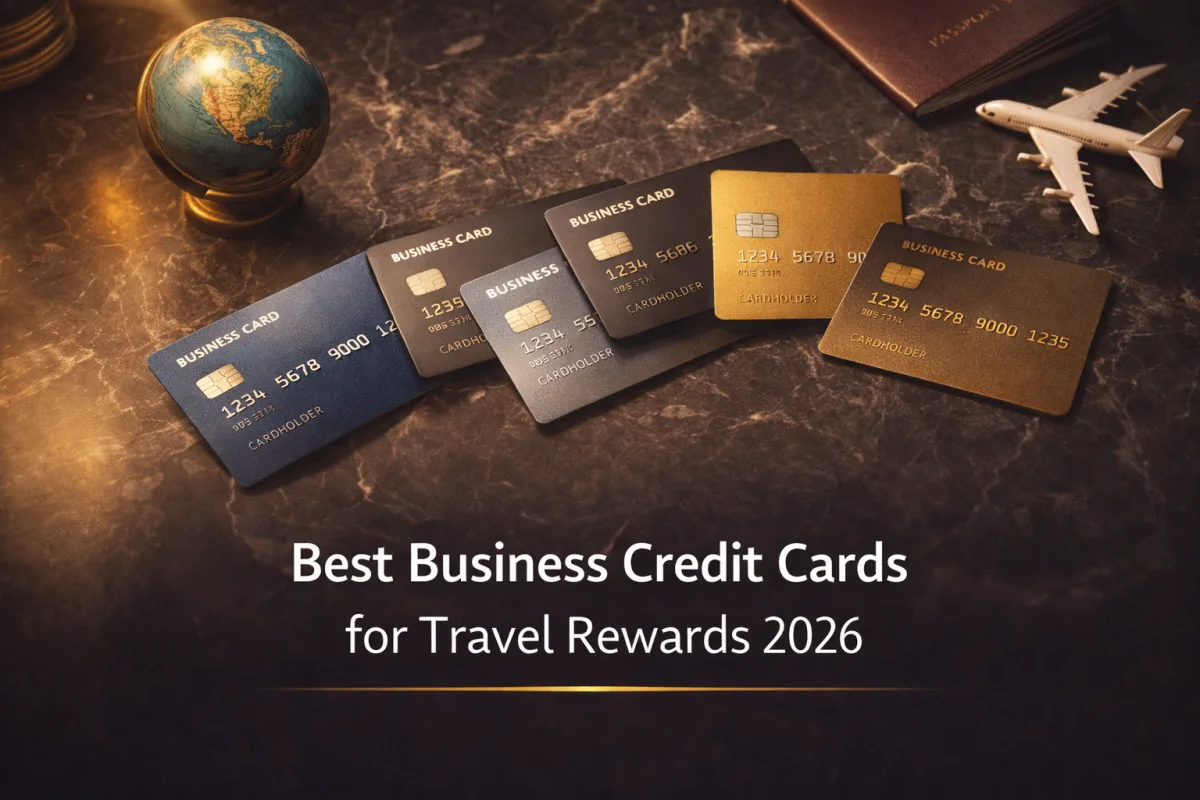 Premium business credit cards arranged for travel rewards comparison