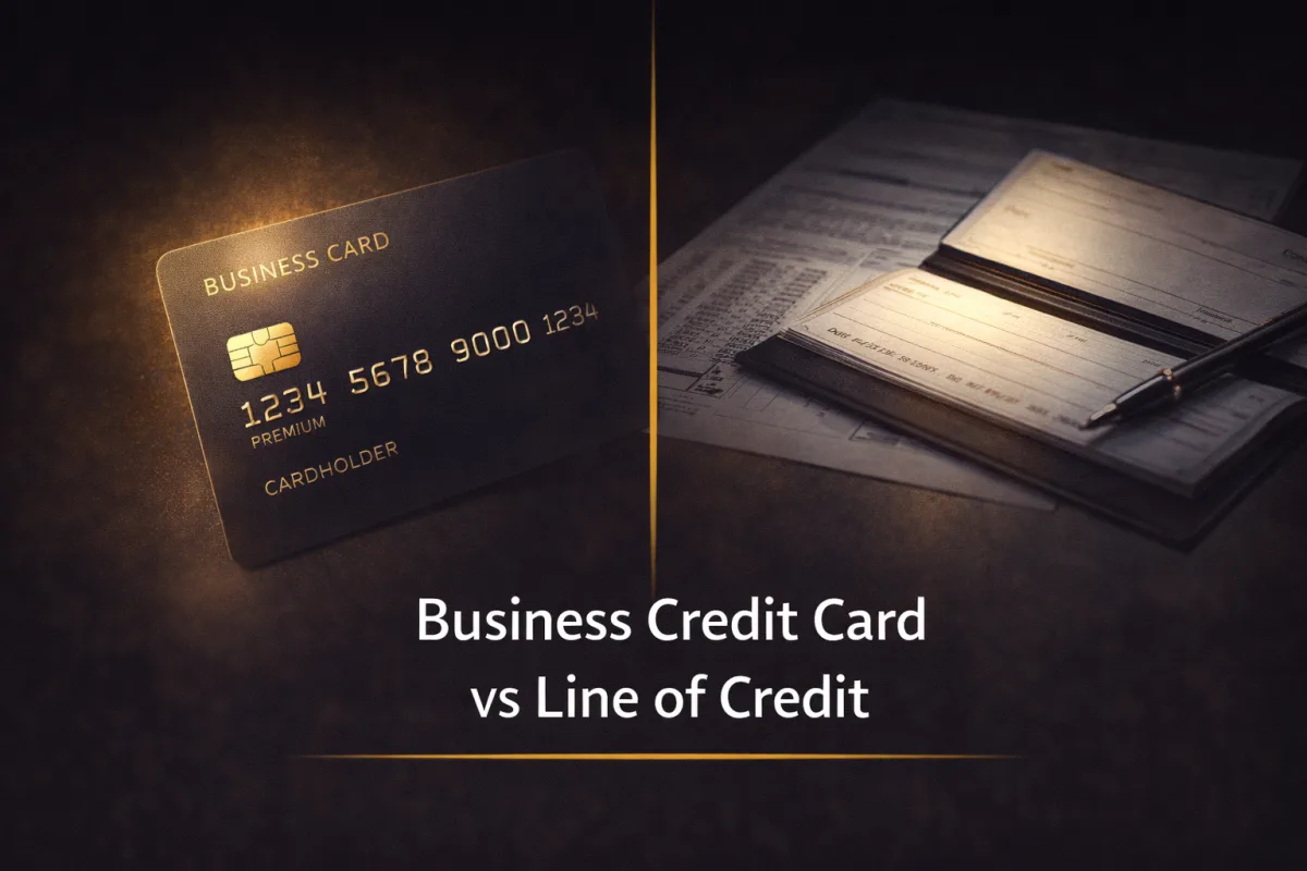 Business credit card compared with business line of credit
