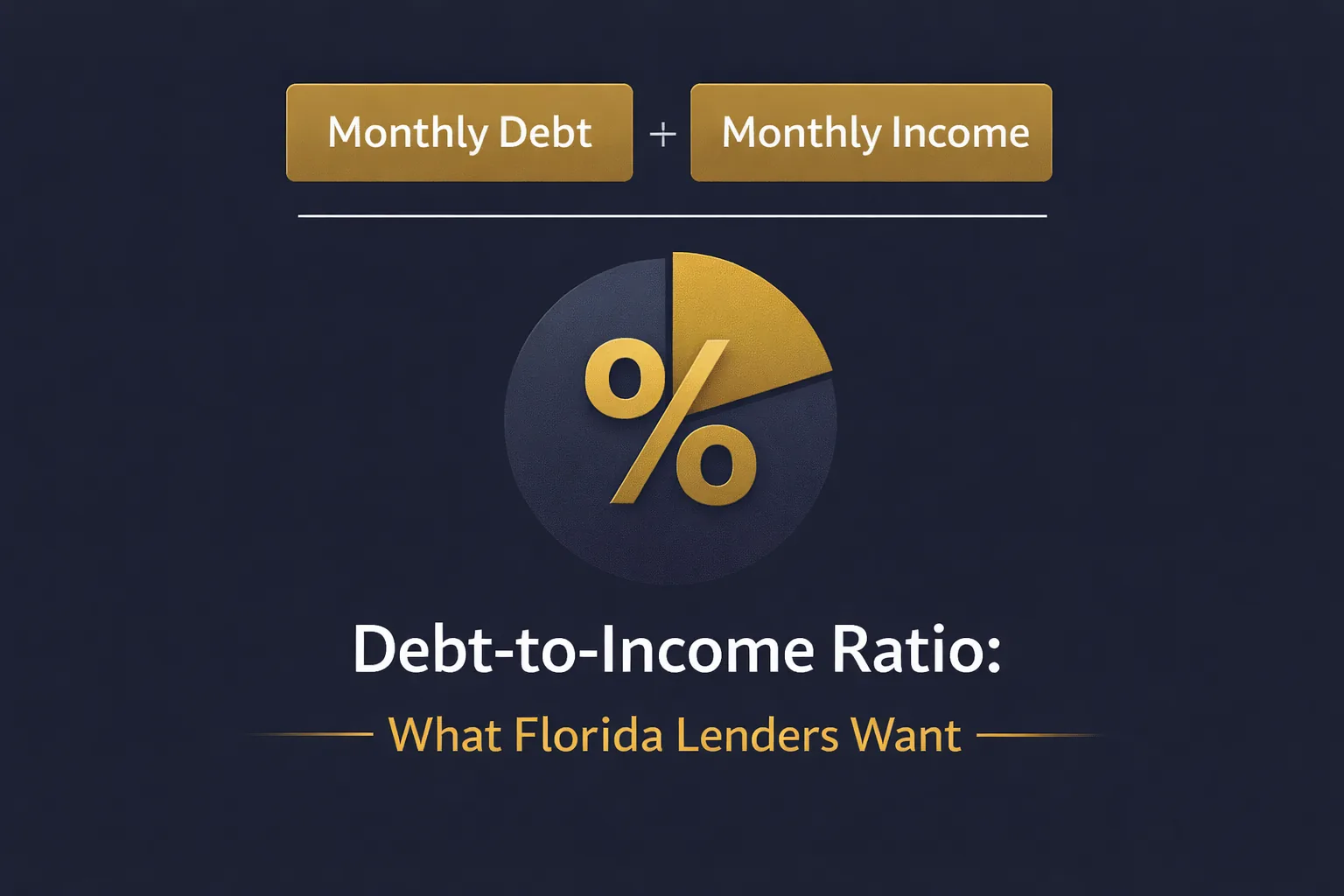 Florida homebuyer reviewing mortgage debt-to-income documents