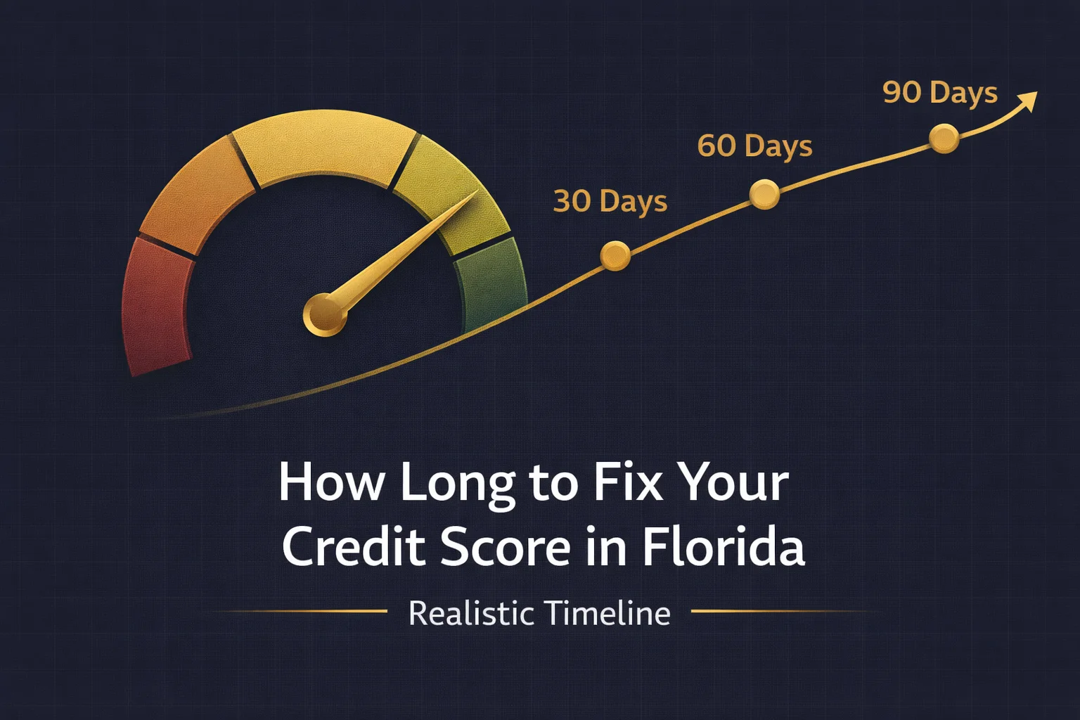 How long to fix credit score in Florida — 30, 60, and 90-day credit improvement timeline