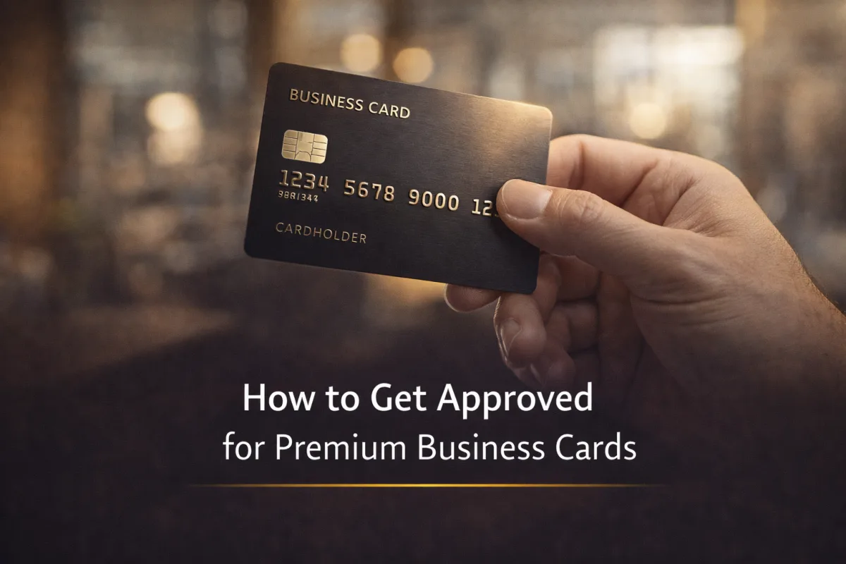 Premium black metal business credit card for high-value travel rewards